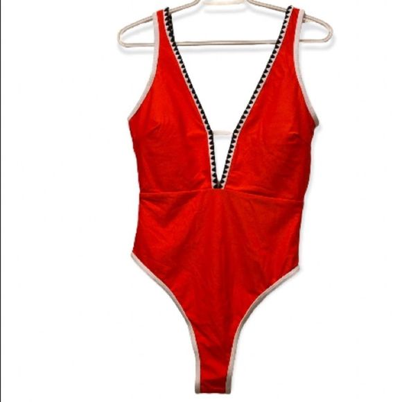 Hot red sexy vacation monokini size M - Picture 1 of 2